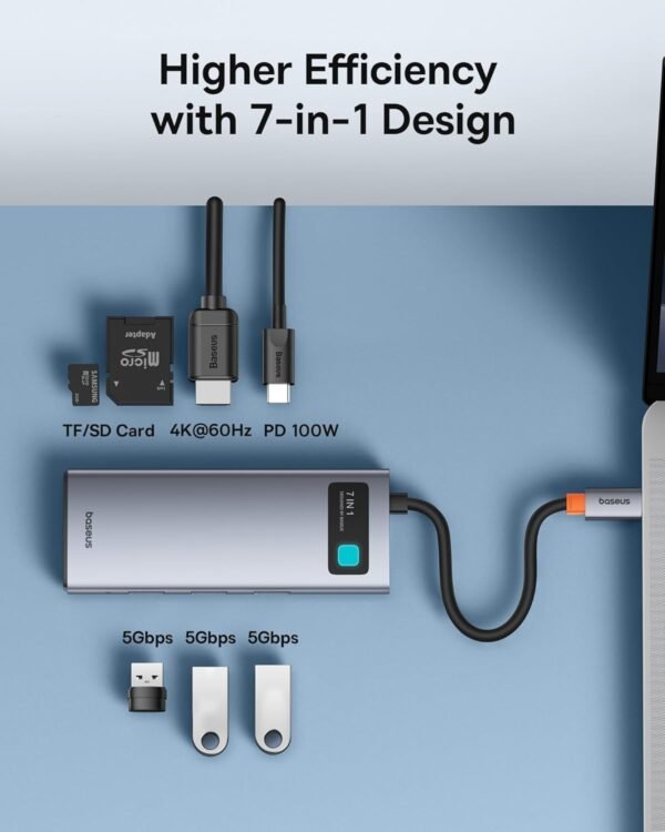 Hub Adaptador Baseus 7 en 1 USB-C - Image 2